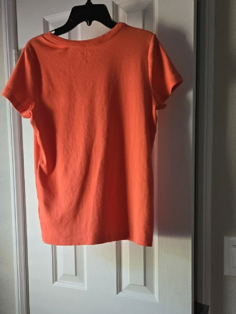 Lands' End Shaped Women's Short-Sleeve Tee in Coral Orange-Small- Petite